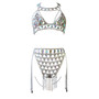 Jewelry Summer Fashion Sexy Acrylic Rhinestone Tassel Chain Bikini Chest Chain Set Body Chain