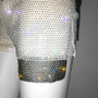 Women Super Glitter Diamond Fishnet High Waist Shorts Casual Rhinestone Shorts