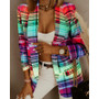 Women Fall Print Blazer Jacket