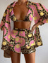 Ladies Casual Print Three-Piece