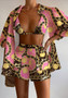 Ladies Casual Print Three-Piece