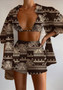 Ladies Casual Print Three-Piece