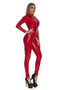 Women Zipper Pu-Leather Sexy Jumpsuit