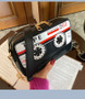 Women Style Tape Cassette Pu Messenger Bag