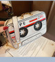 Women Style Tape Cassette Pu Messenger Bag