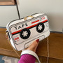 Women Style Tape Cassette Pu Messenger Bag