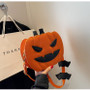 Funny Pumpkin Bag Fashion Contrast Color Creative Style Trendy Single Shoulder Women's Bag Chain Cartoon Diagonal Bag