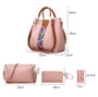 Women's Bag Fashion Four-Piece Set Mother's Bag Hand-Held Shoulder Messenger Bag Bucket Bag