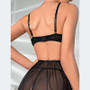 Sexy lingerie sexy women's mesh embroidery hollow See-Through suspender nightdress