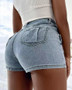 Plus Size Women's A-Line High Waist Irregular Wide-Leg Shorts Women's Summer Slim Fit Denim Skirt Shorts Trendy