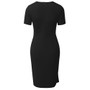 Chic Elegant Round Neck Patchwork Slim Fit Pleated Dress