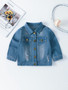 Kids Outerwear Spring Autumn Girls Fashion Wash Denim Jacket Casual Clothing