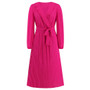 Autumn And Winter Ruffled V-Neck Long-Sleeved Pleated Long Slim Chic Women Dress