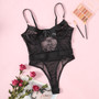 Women Lace Mesh Corset One-piece Sexy Lingerie