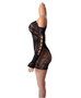 Women Bodysuit with Rhinestones Slash Shoulder Mesh Sexy Lingerie