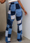 Women Casual Printed Plaid Casual Pants