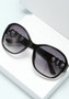 Women Oval Oversized Frame Sunglasses Metal Heart Sunglasses