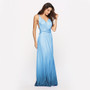 Women Sexy Gradient Crossover Backless Lace-Up Maxi Dress