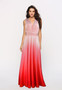 Women Sexy Gradient Crossover Backless Lace-Up Maxi Dress