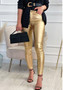 Spring And Autumn Casual Tight Fitting Pocket Trousers Fashion Women Trousers