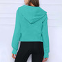 Autumn And Winter Ladies Sports Half Zipper Yoga Clothing Loose Hooded Fleece Sweater