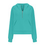 Autumn And Winter Ladies Sports Half Zipper Yoga Clothing Loose Hooded Fleece Sweater