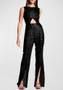 Women Autumn Sexy Sequined Sleeveless Jumpsuit