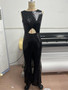 Women Autumn Sexy Sequined Sleeveless Jumpsuit