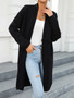 Winter Plus Size Long Cardigan Pocket Chic Fringe Sweater Coat