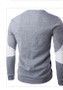 Men Long Sleeve Sports Colorblock Baseball Top