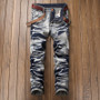 Men Vintage Denim Straight Trousers