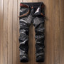 Men Vintage Denim Straight Trousers