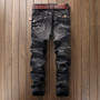 Men Vintage Denim Straight Trousers