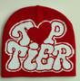 Autumn and Winter Heart Print Letter Kintting Hat