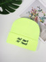 Autumn and winter Letter embroidered Kintting Hat