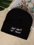 Autumn and winter Letter embroidered Kintting Hat