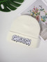 Autumn and winter Letter embroidered Kintting Hat