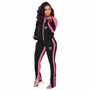 Women's Letter Printed Cutout Shoulder Sports Two-Piece Fashion Pants Set