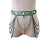 Summer Bra Chain Green Acrylic Sexy Accessories Bra Belt Suit Body Chain Jewelry