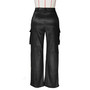 Women's Fashion Casual Solid Pocket Cargo Pants