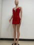 Women's Deep V Sleeveless Sequined Bodycon Dress