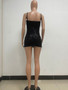 Women's Deep V Sleeveless Sequined Bodycon Dress