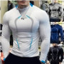 Summer Men'S Fitness Sports Training Breathable Short-Sleeved Quick-Drying Clothes Fashion Long-Sleeved T-Shirt New