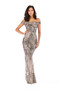 Women Off Shoulder Sequin Backless Maxi Dress