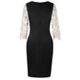 Plus Size Women's Chic Lace Patchwork Elegant Bodycon Dress