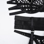 Fashionable Metal Hollow Mesh Sexy See-Through Garter Belt Five-Piece Lingerie Set