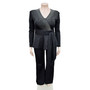 Fashion Women's Solid Color Long-Sleeved Trousers Jacket Suit Two-Piece Set