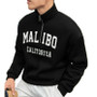 Men's Half-Zip Loose Casual Stand Collar Top