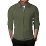 Men's Autumn Long Sleeve Turndown Collar Casual Waffle Jacket