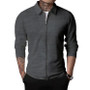 Men's Autumn Long Sleeve Turndown Collar Casual Waffle Jacket